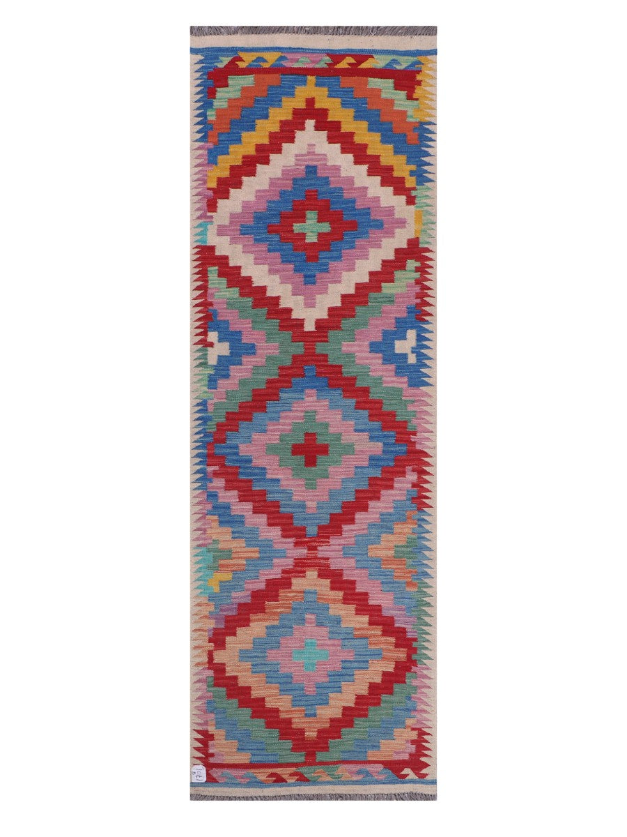 Maimana Afghanistan Kilim Runner - 250 x 79 cm - Handmade