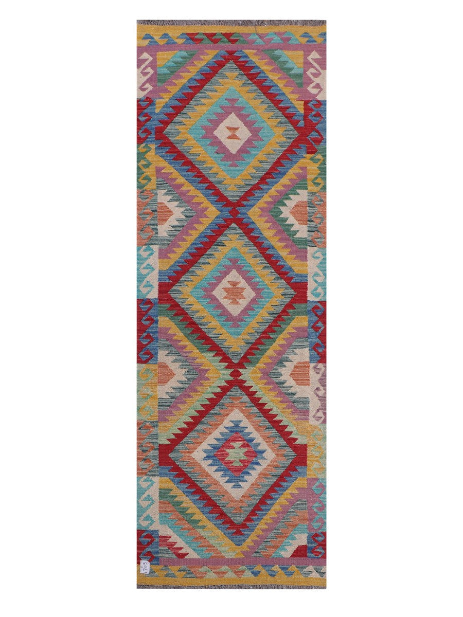 Maimana Afghanistan Kilim Runner - 243 x 81 cm - Handmade