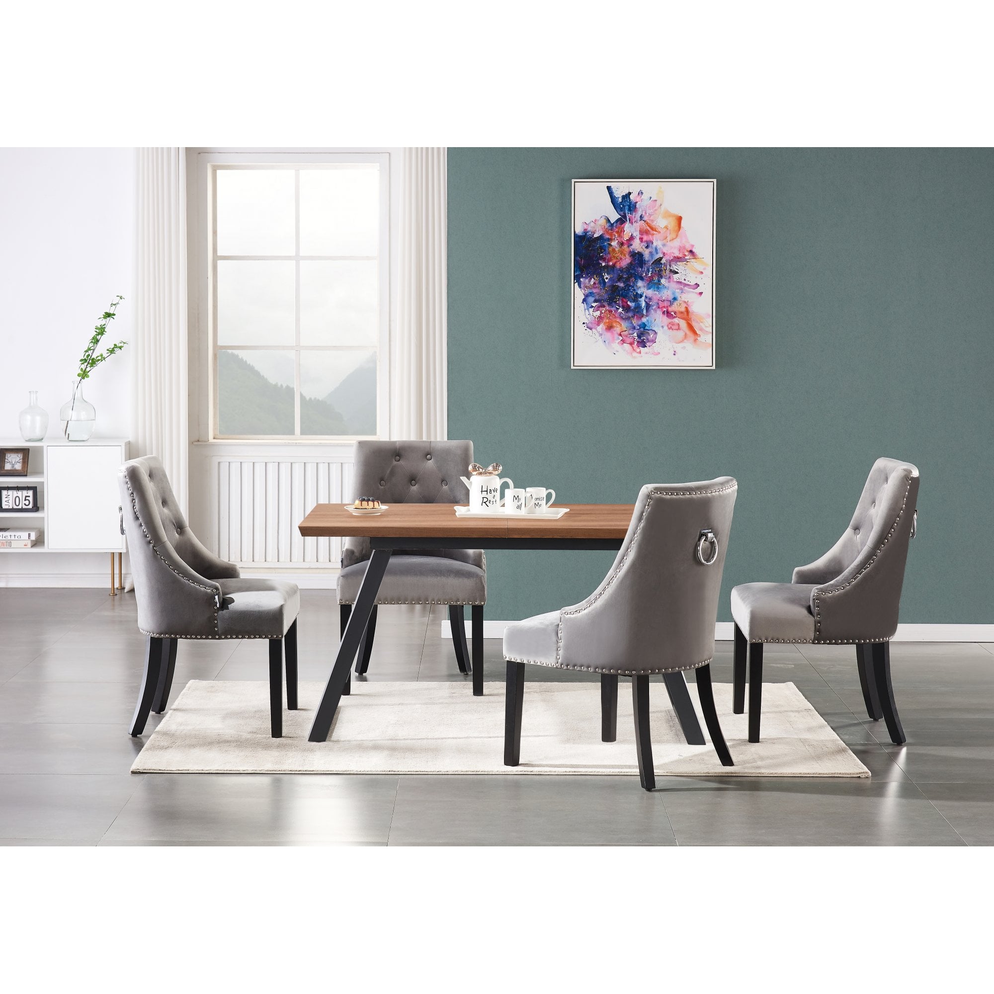 Windsor Toga Lux Dining Set | a Brown Table and Set of 4 Chairs