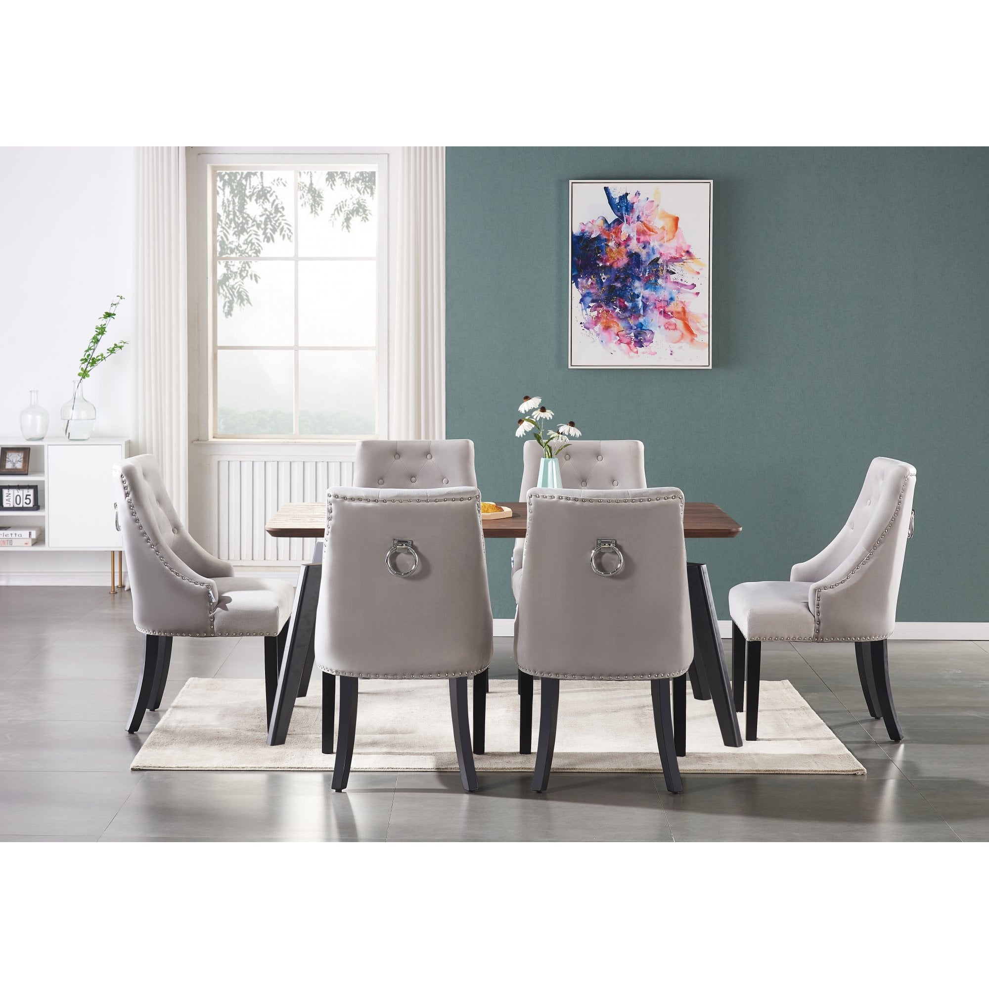 Windsor Cosmo Lux Dining Set | a Walnut Table and Set of 6 Chairs