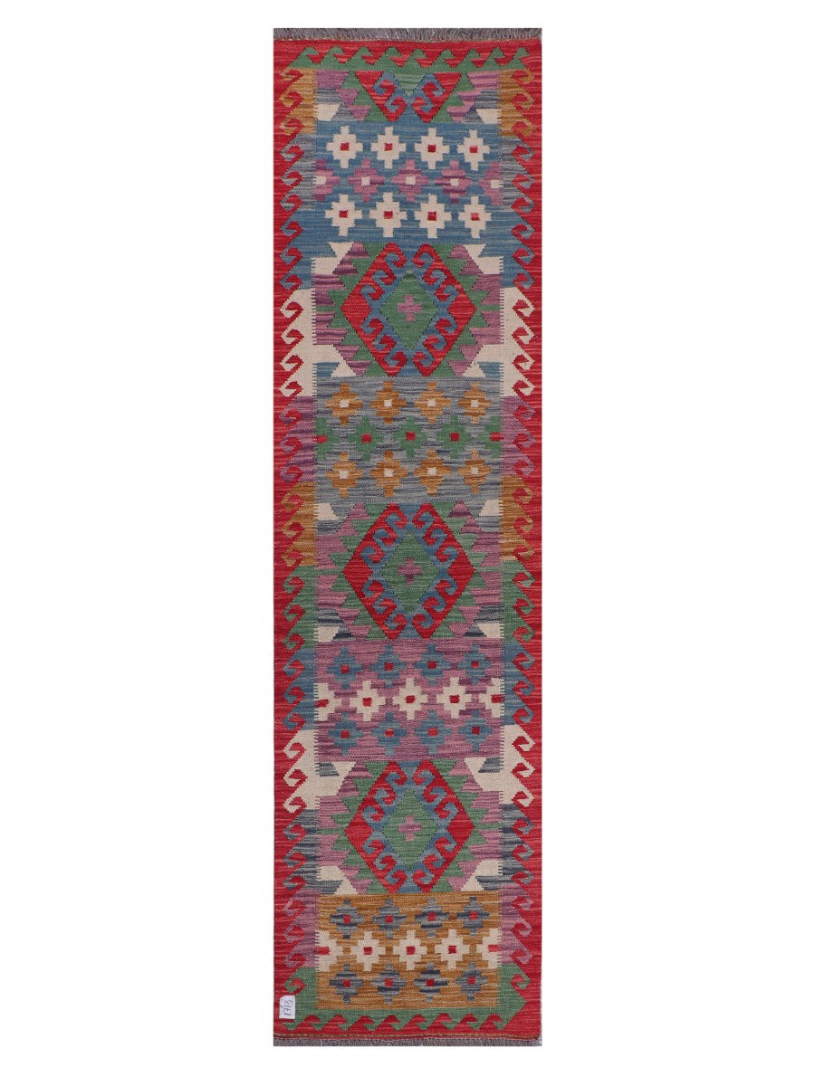Maimana Afghanistan Kilim Runner - 250 x 66 cm - Handmade