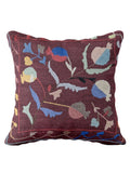 Suzani Hand Embroidered Cushion Cover - 45 x 45 cm - Handmade
