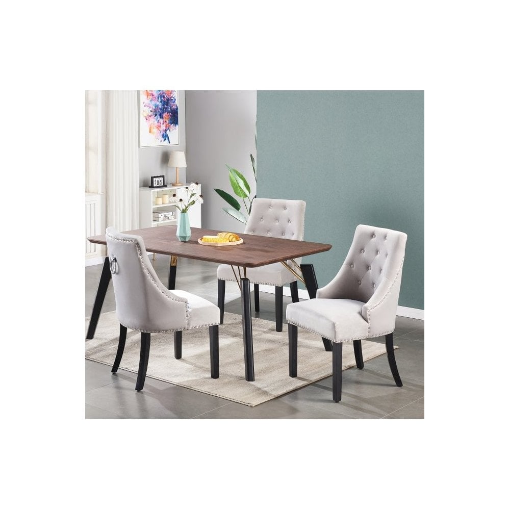 Windsor Cosmo Lux Dining Set | a Walnut Table and Set of 4 Chairs