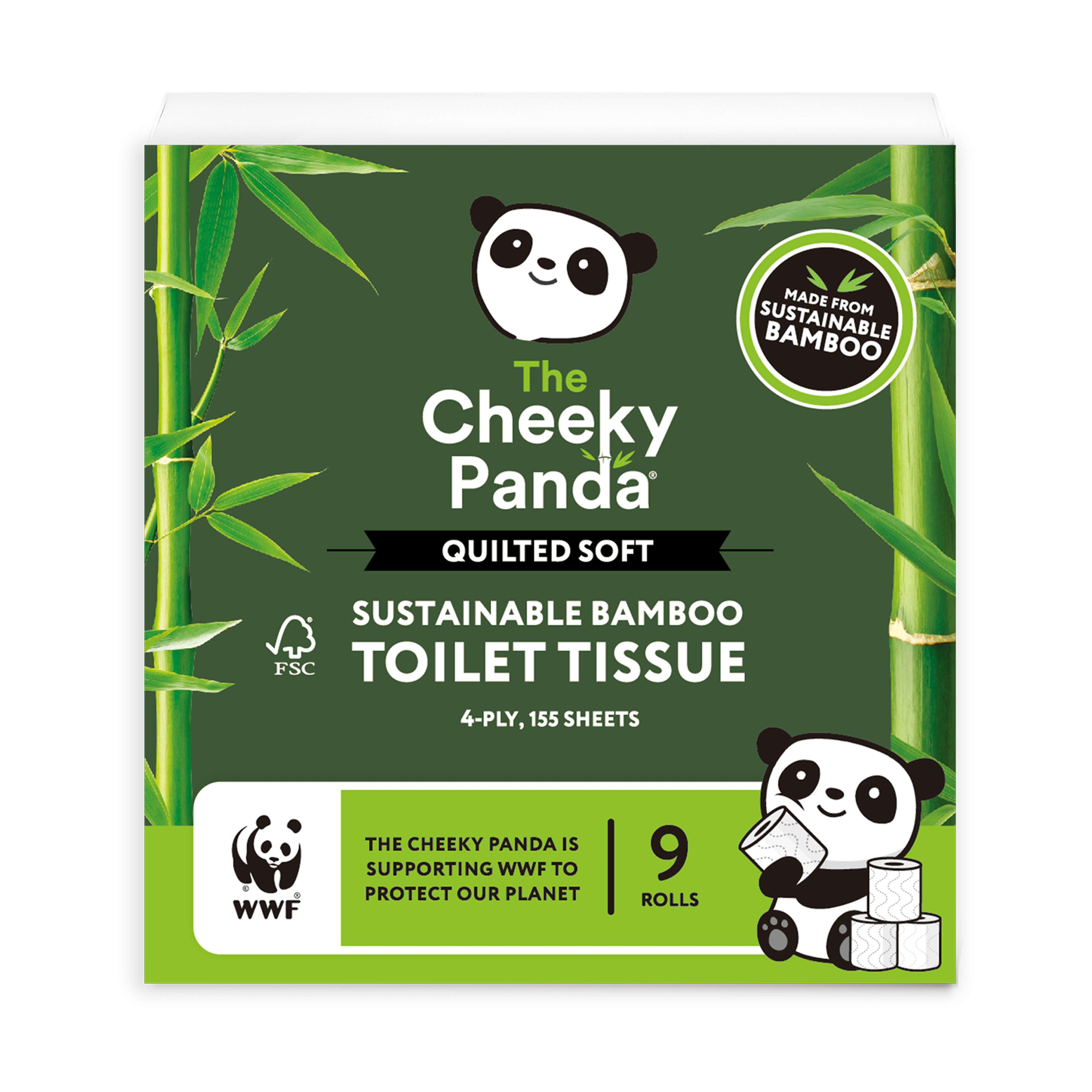 The Cheeky Panda Quilted Bamboo Toilet Tissue - 9Rolls