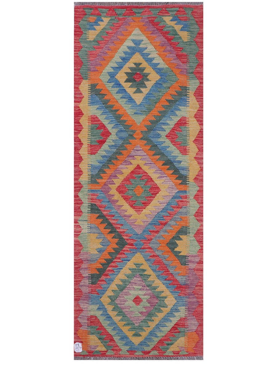 Maimana Afghanistan Kilim Rug - 202 x73 cm - Handmade