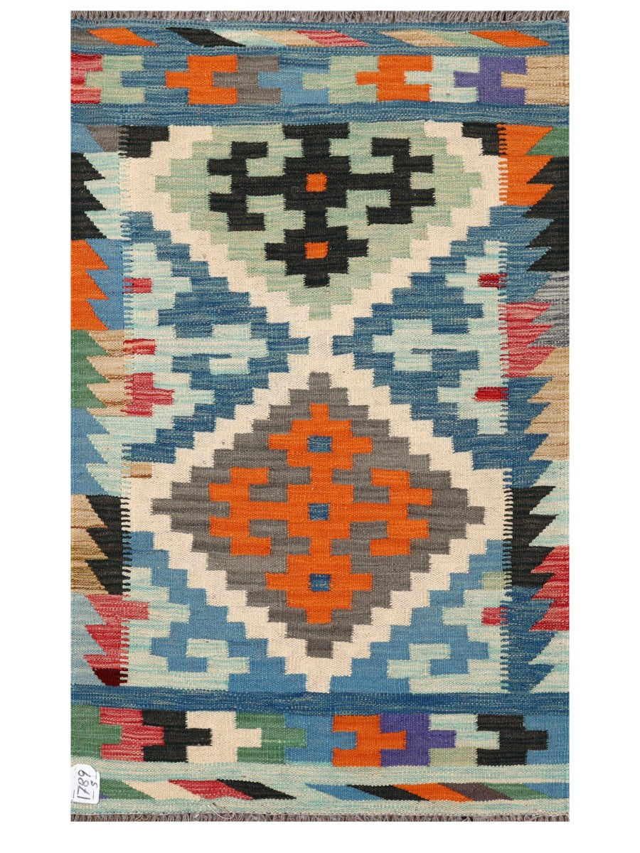 Maimana Afghanistan Kilim Rug - 122 x 75 cm - Handmade