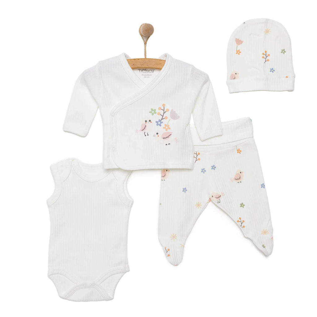 Tiffany Newborn Girl Premature Baby Set - Ecru
