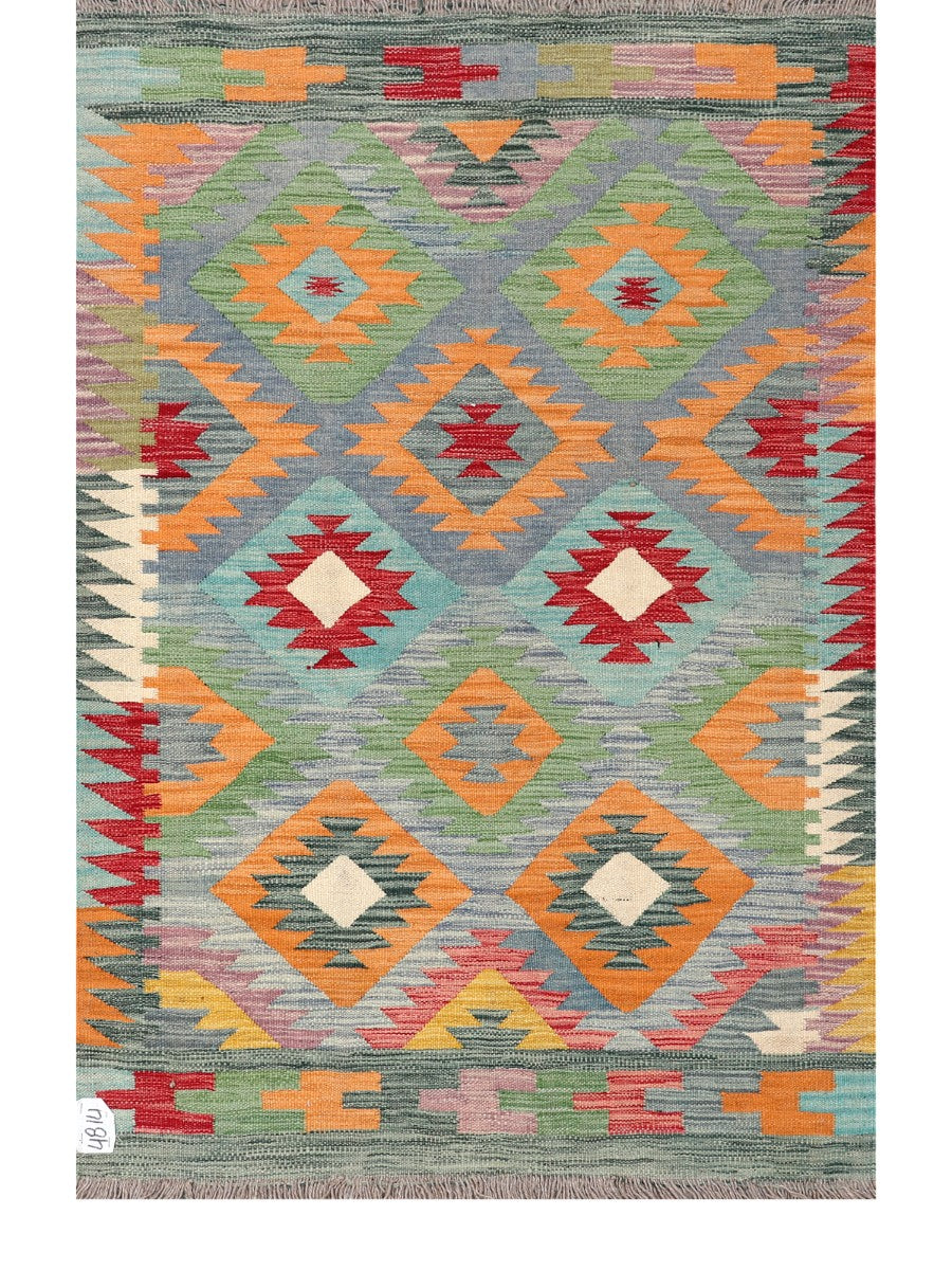 Maimana Afghanistan Kilim Rug - 140 x93 cm - Handmade