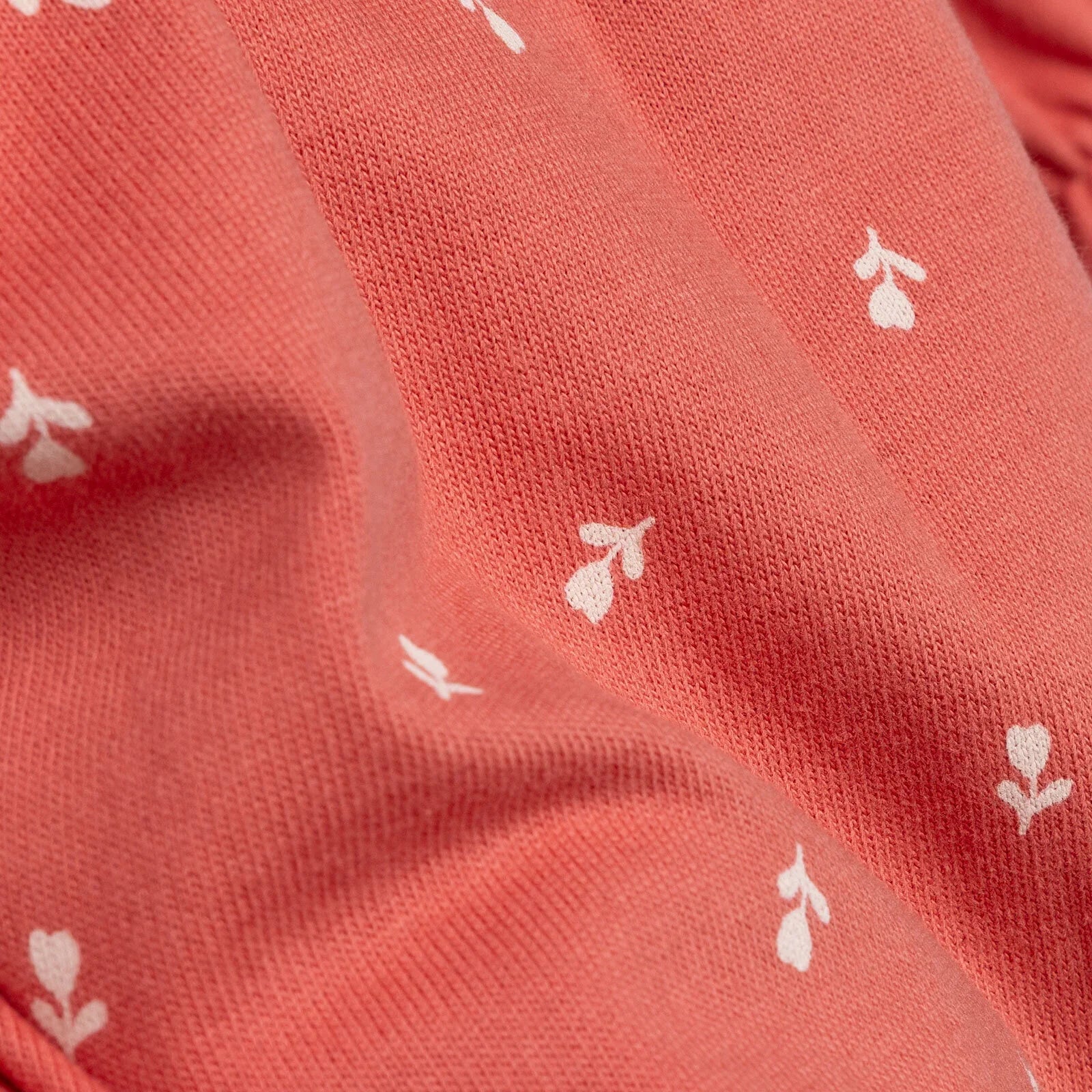 HelloBaby Wintrt Cherry Dress - Coral Printed