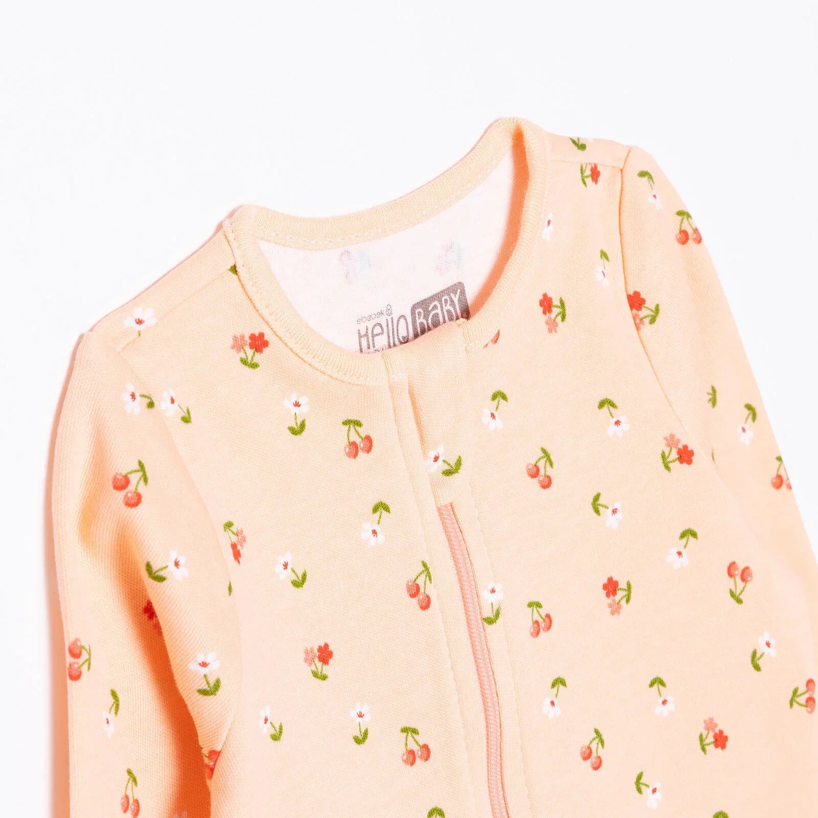 HelloBaby Newborn  Footed Jumpsuit - Salmon