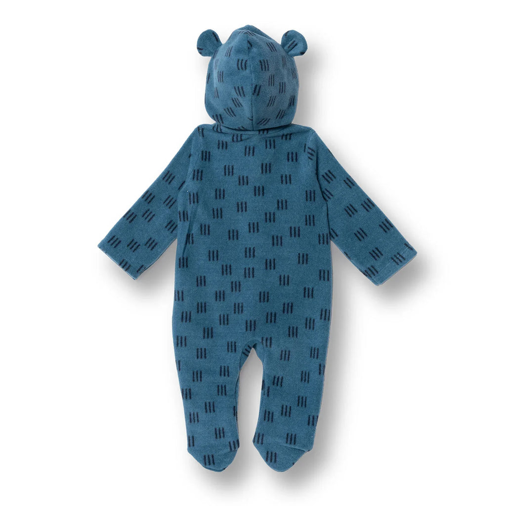HelloBaby Newborn Polar Footed Jumpsuit - Petrol Printed