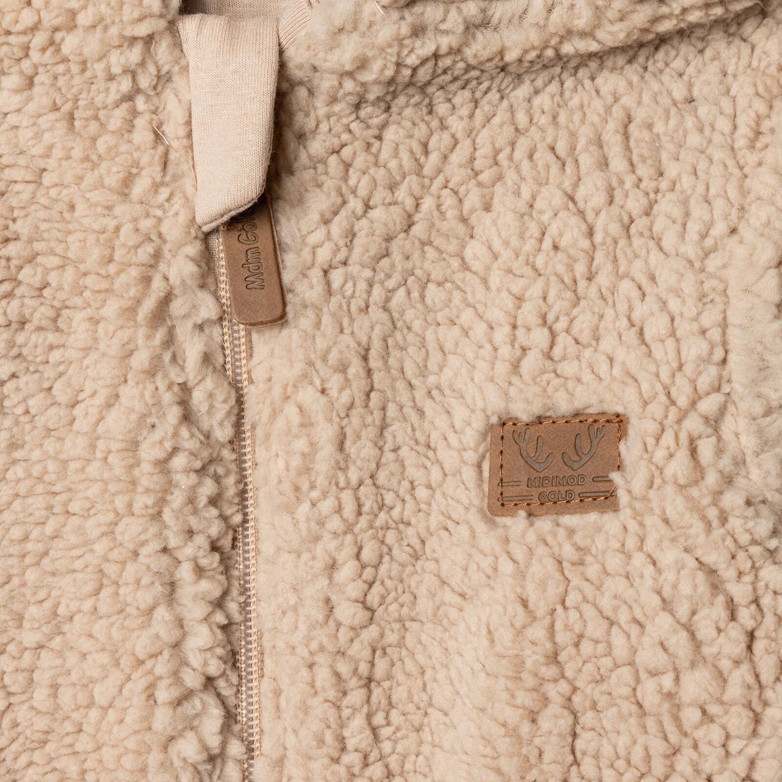 Midimod Newborn Welsoft Footed Jumpsuit - Light Brown