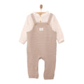 Cassiope Newborn Dungarees Set - Beige