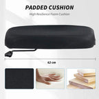 Black padded office chair seat cushion for mesh back chair
