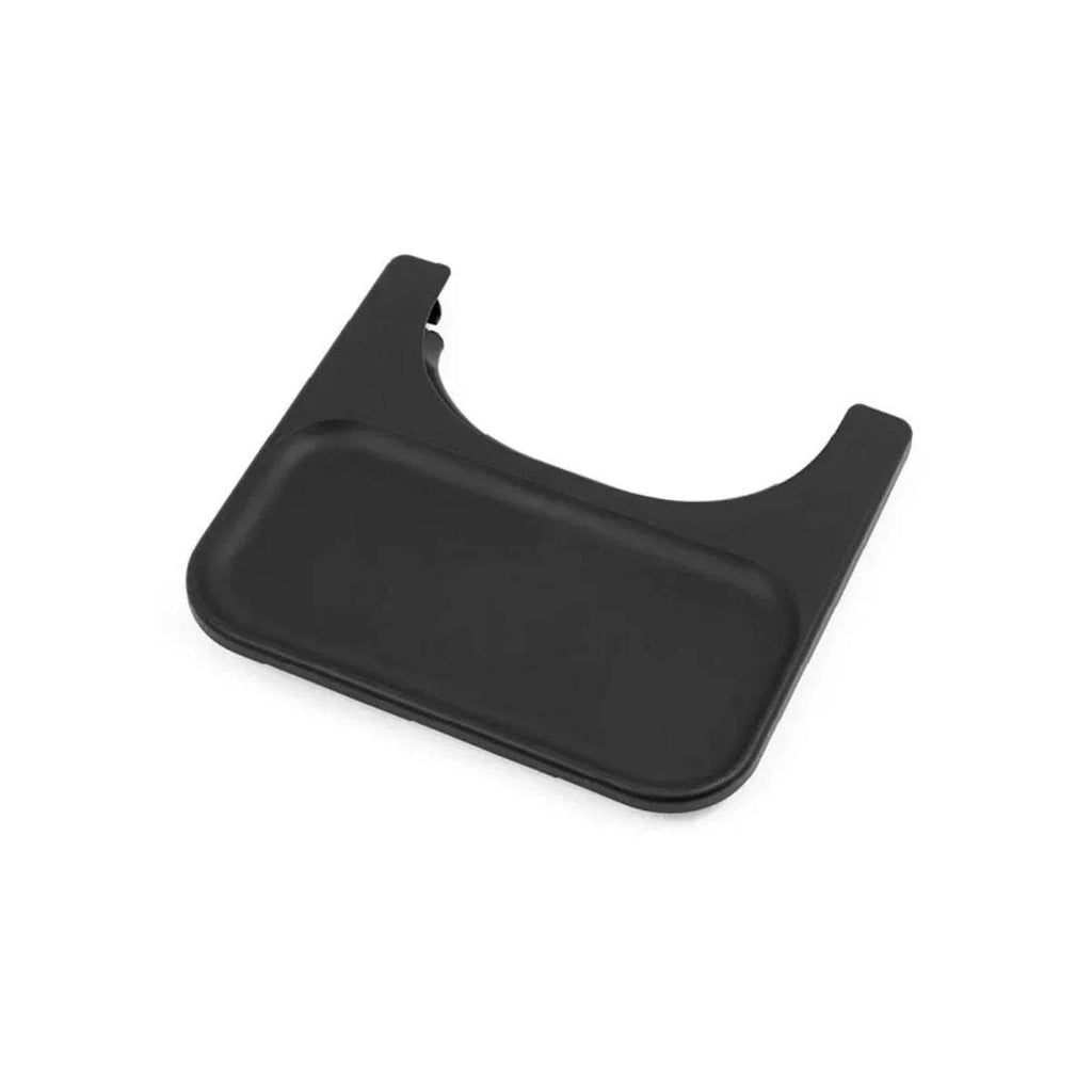 Black plastic seat insert with curved edge for highchair