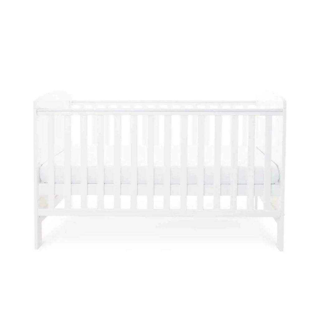 Ickle Bubba Coleby Classic Cot Bed White - Premium Pocket Sprung Mattress