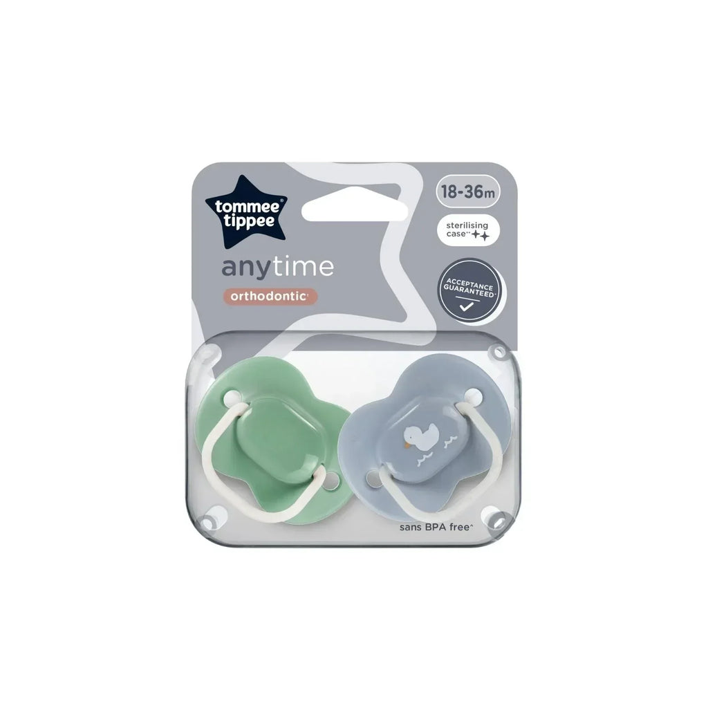 Tommee Tippee Anytime Soother 18-36 months Pack of 2 Assorted - Bobobiy