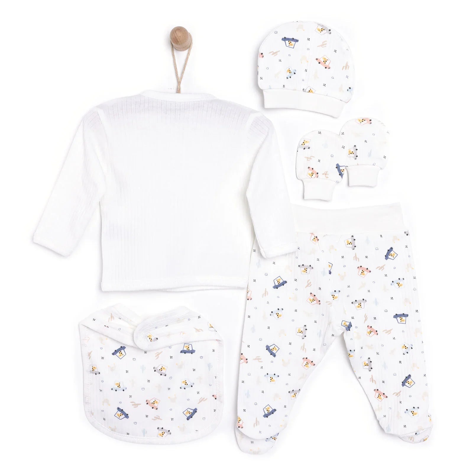 Tiffany Baby Boy Clothes Hanger 5 pcs - Ecru