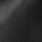 Close-up of black trampoline mat woven texture with stitched surface