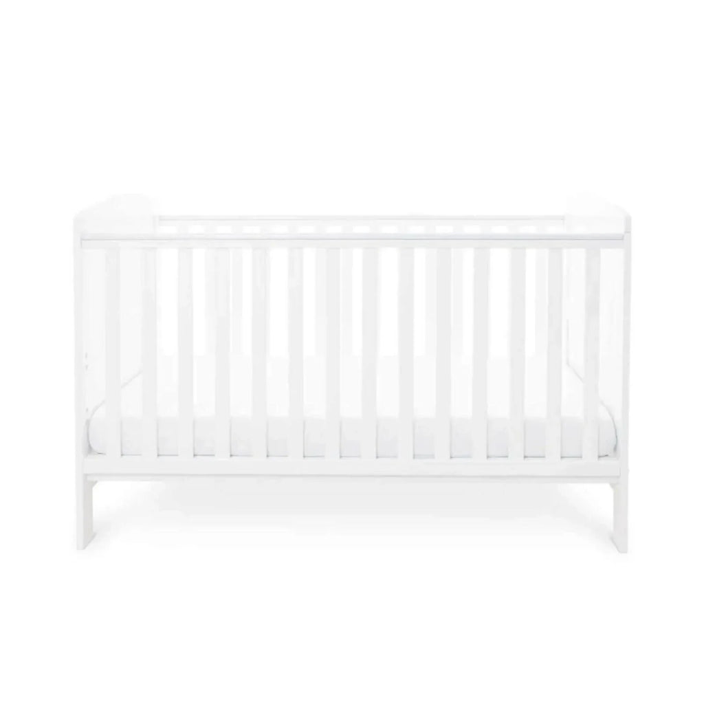 Ickle Bubba Coleby Classic Cot Bed White - Premium Pocket Sprung Mattress