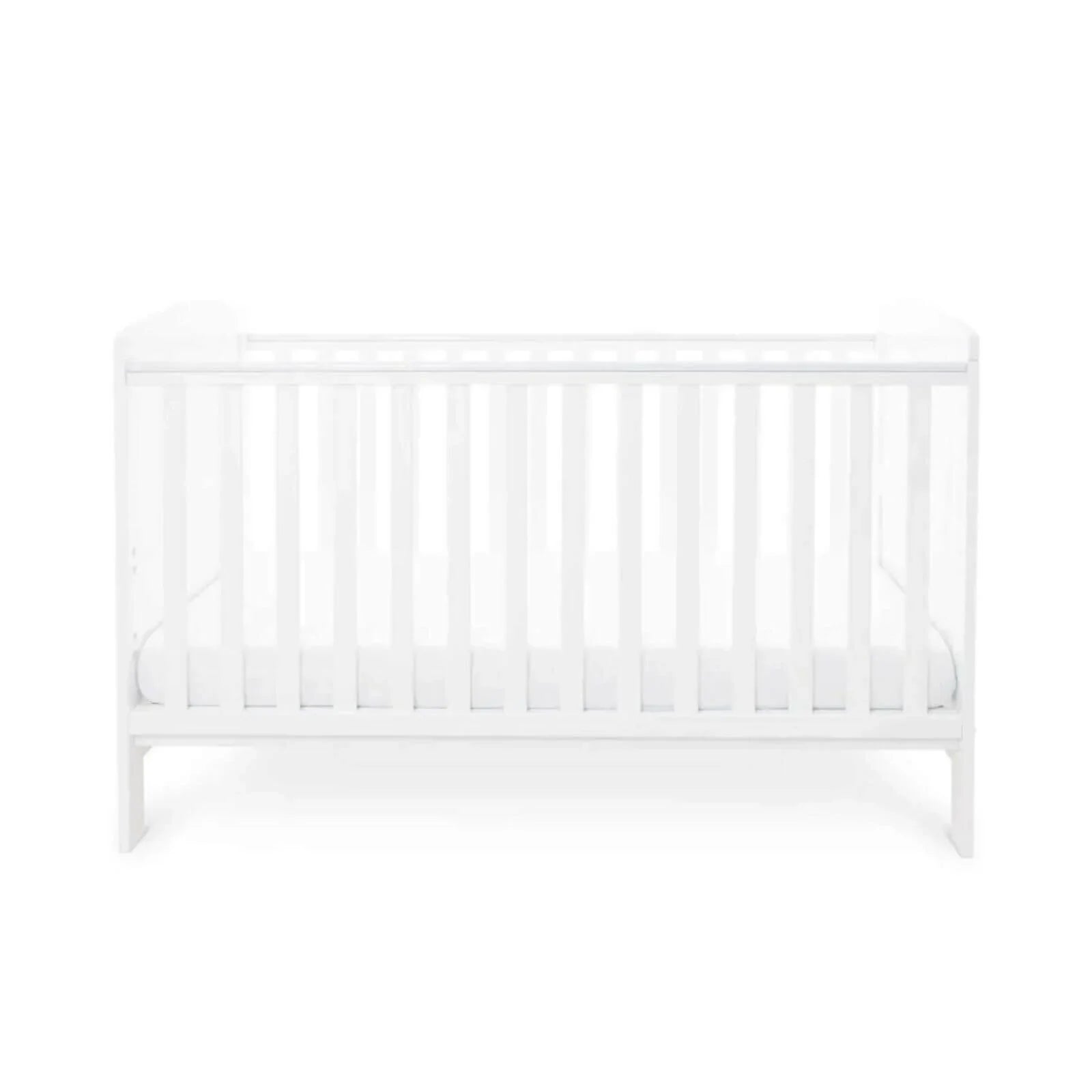 Ickle Bubba Coleby Classic Cot Bed White - Premium Pocket Sprung Mattress