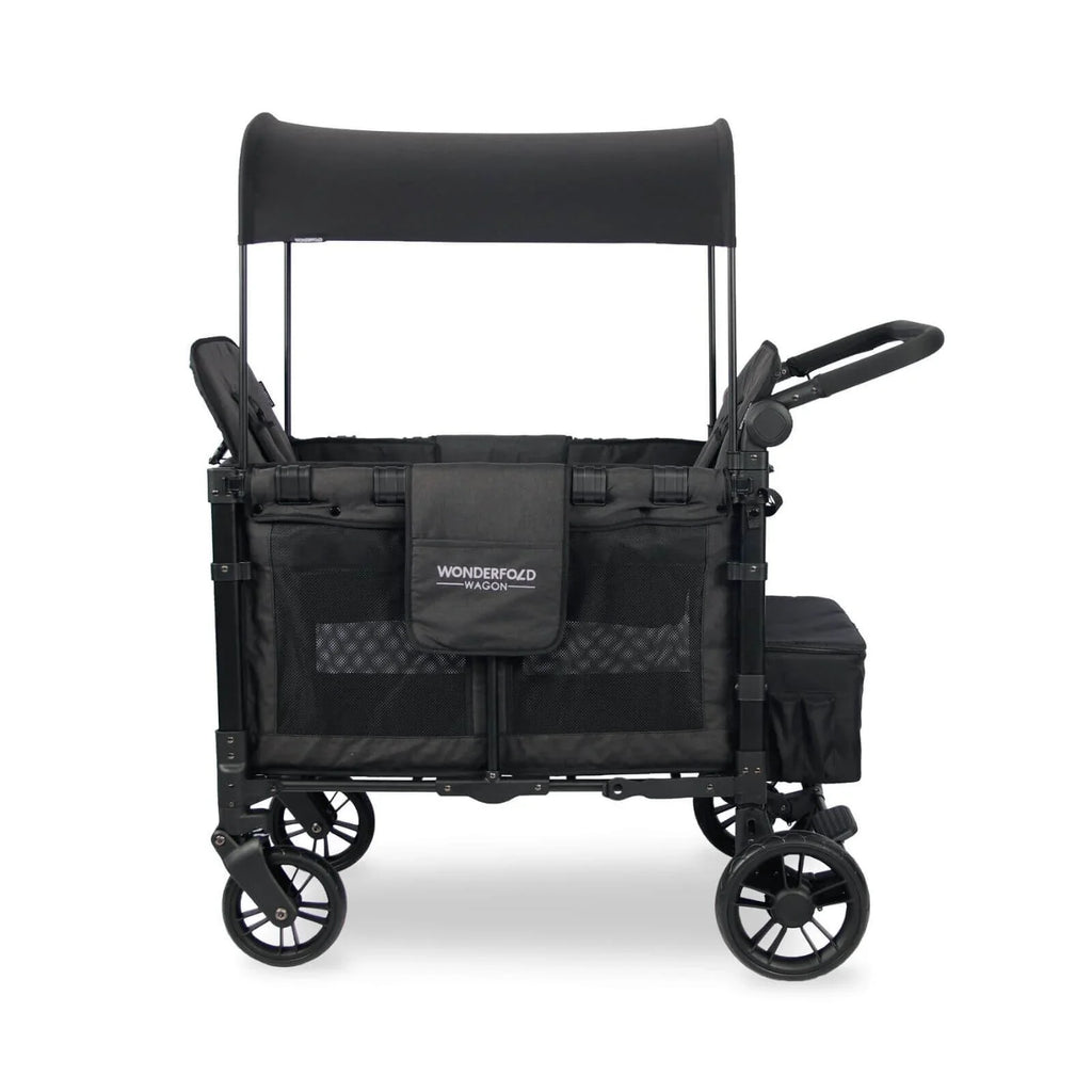 Wonderfold W2 Elite Double Stroller Wagon - Volcanic Black