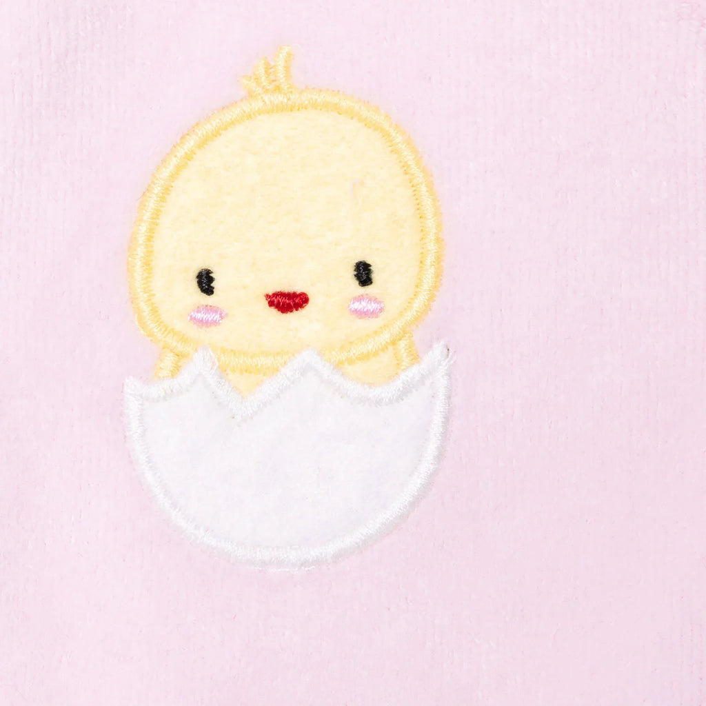 HelloBaby Newborn Velvet Footlesss Jumpsuit - Light Pink