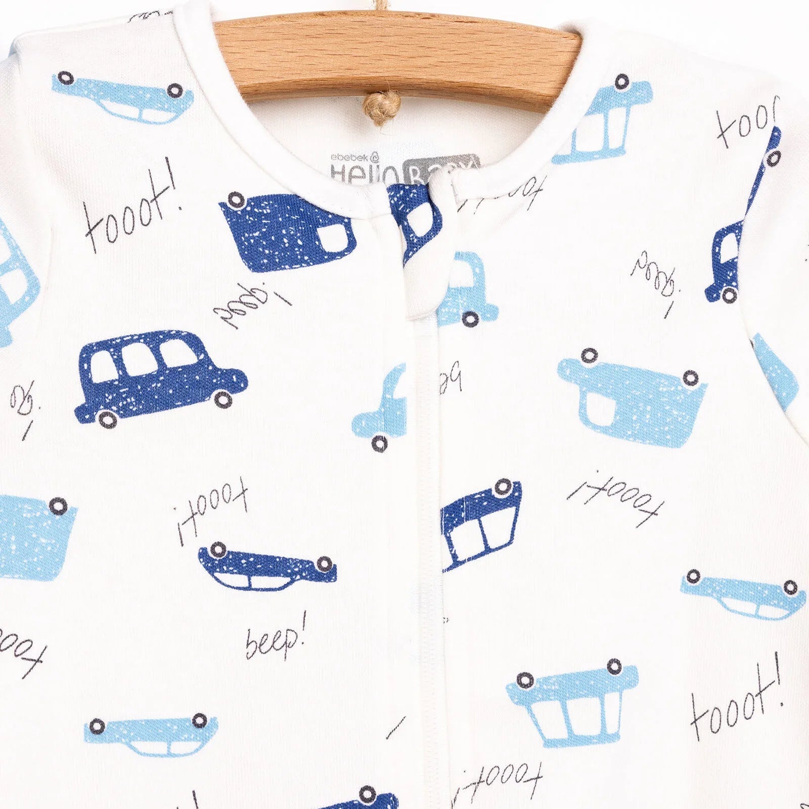 HelloBaby Newborn Boy 2 Piece Footed Jumpsuit - Blue