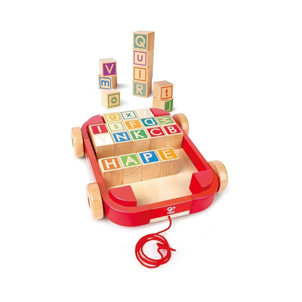 Hape Pull Along Cart with Stacking Blocks