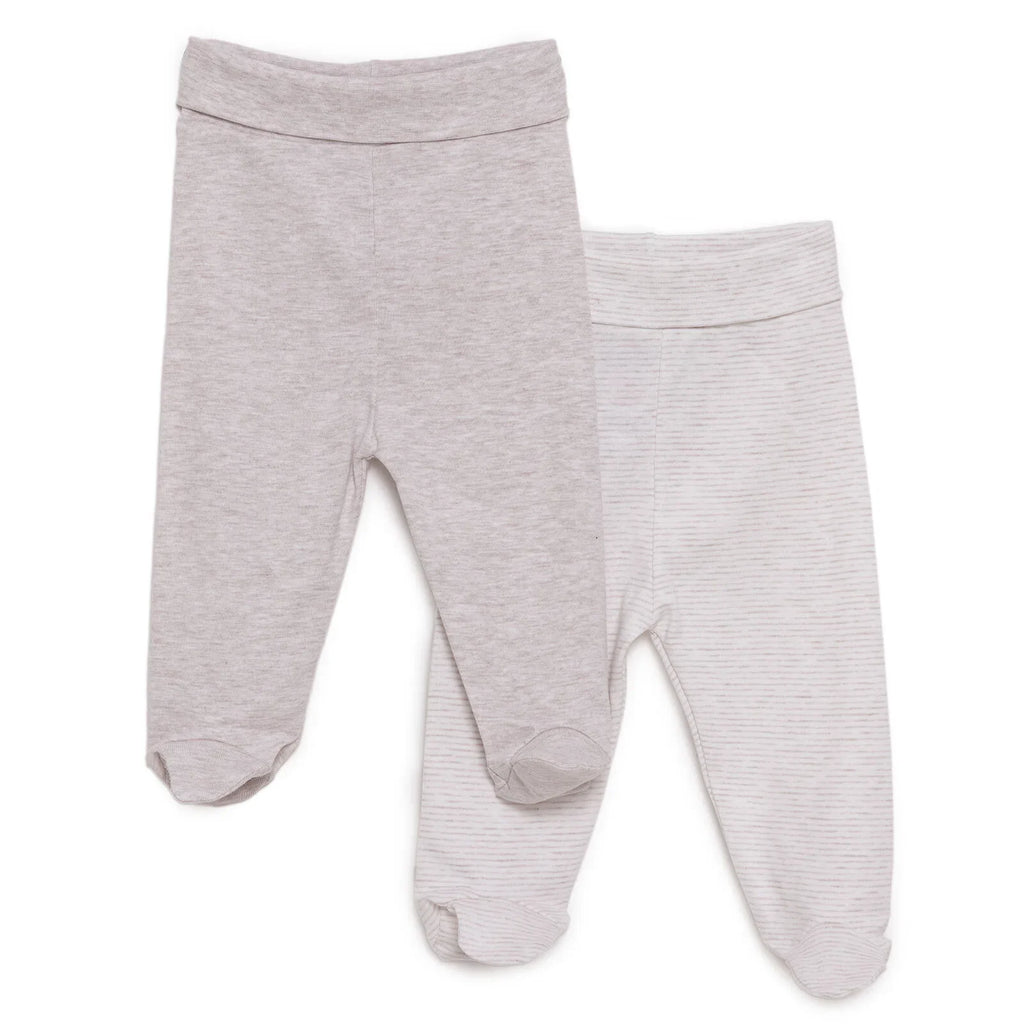 HelloBaby Unisex 2 Piece Footed Bottom - Beige
