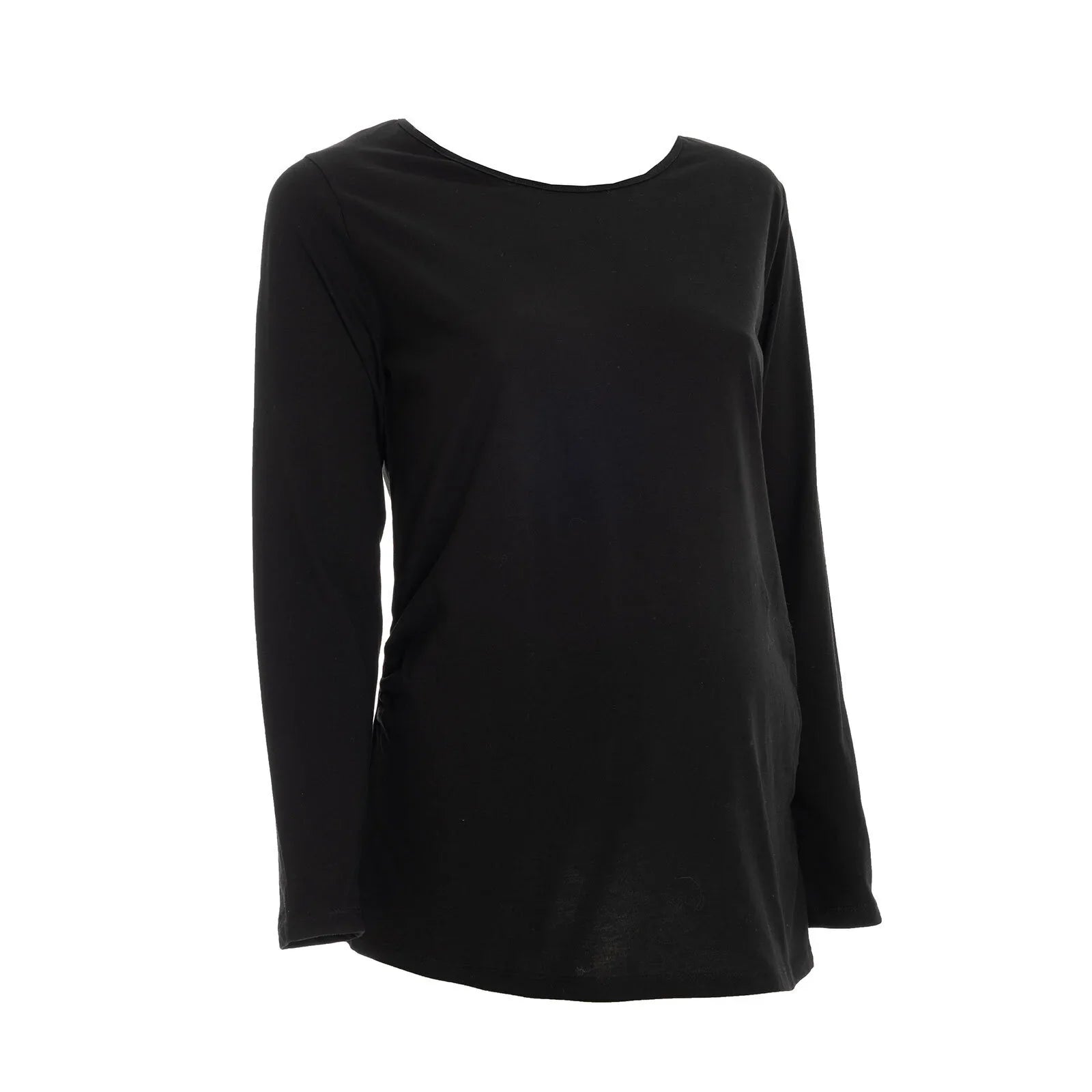 baby mom Short Sleeve Maternity Tshirt - Black