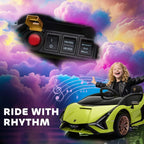 Car remote controller for green ride-on toy car with speed switch and stop button