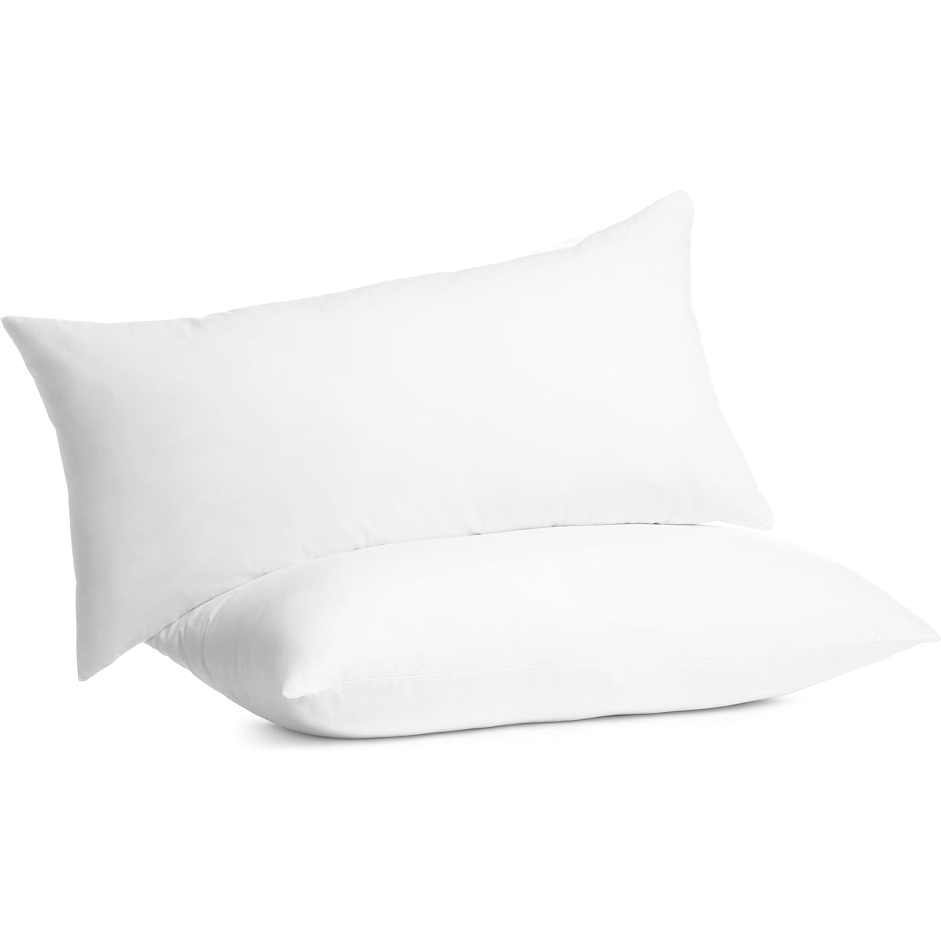 2 Pack Luxury Egyptian Cotton Blend Pillows Hotel Quality Soft Medium Support for Restful Sleep