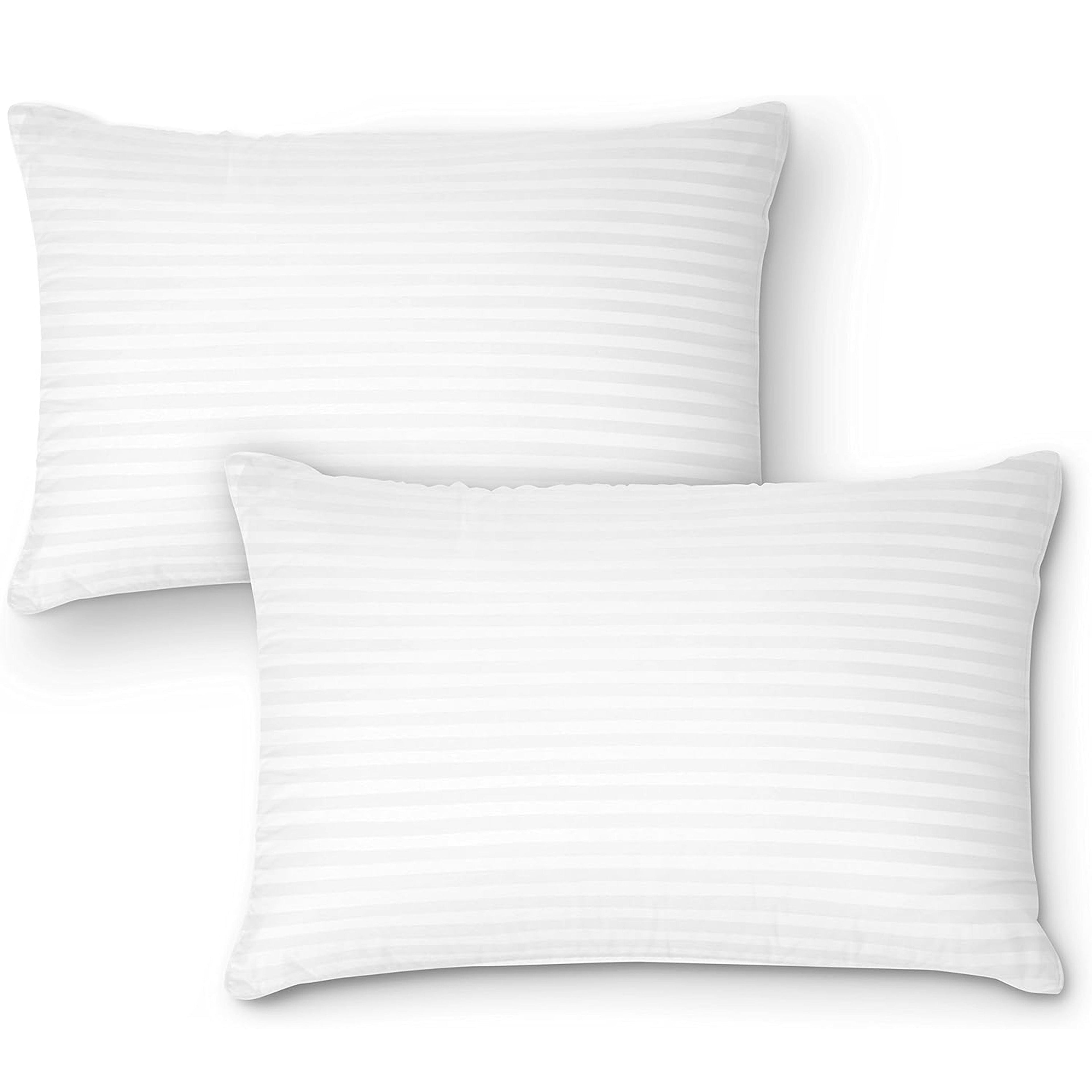 2 Pack Luxury Hotel Pillows Hypoallergenic Hollowfibre Soft Medium Support for Comfortable Sleep
