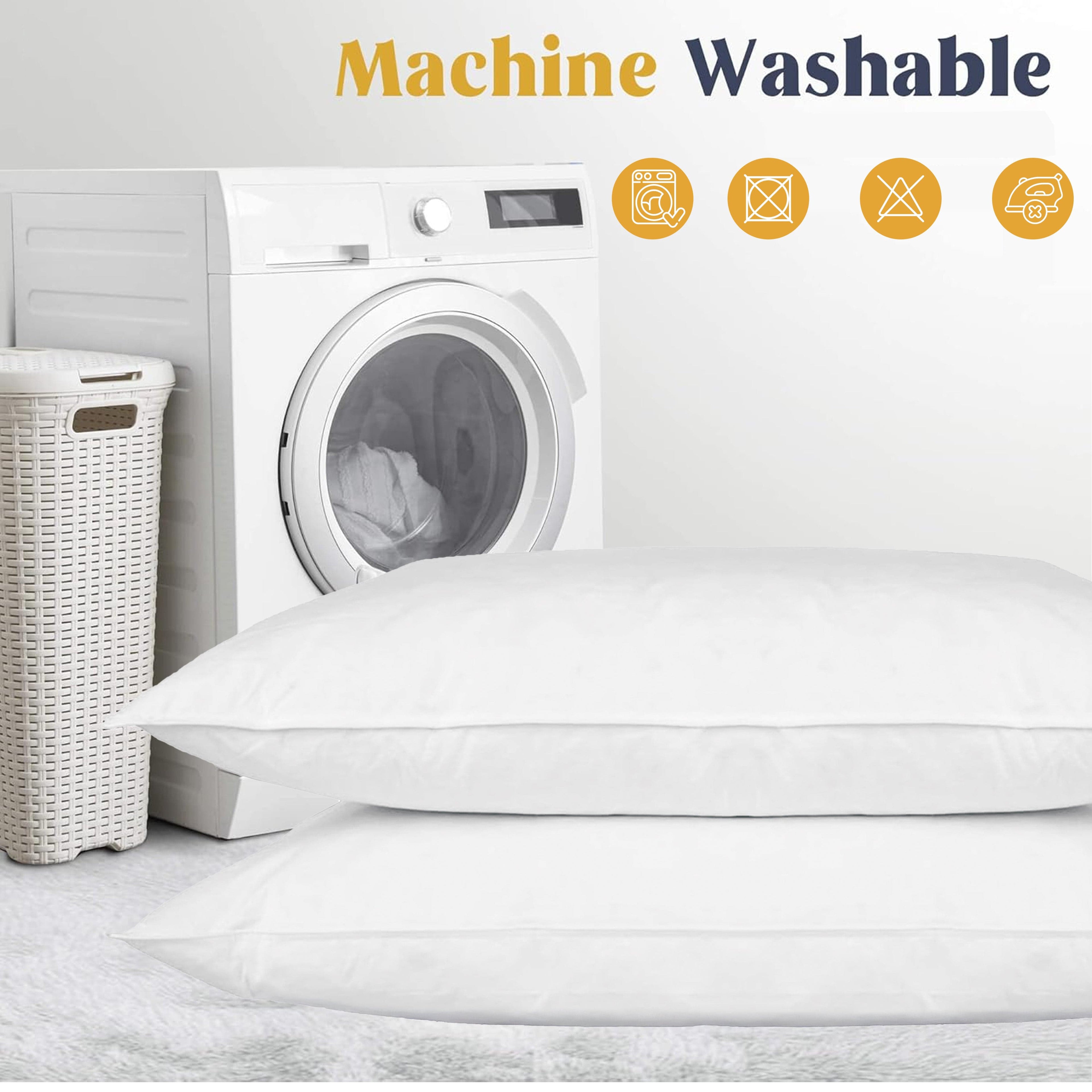 2 Pack Luxury Hotel Quality Duck Feather and Down Pillows Pair Hypoallergenic Premium Filling for Superior Comfort and Support