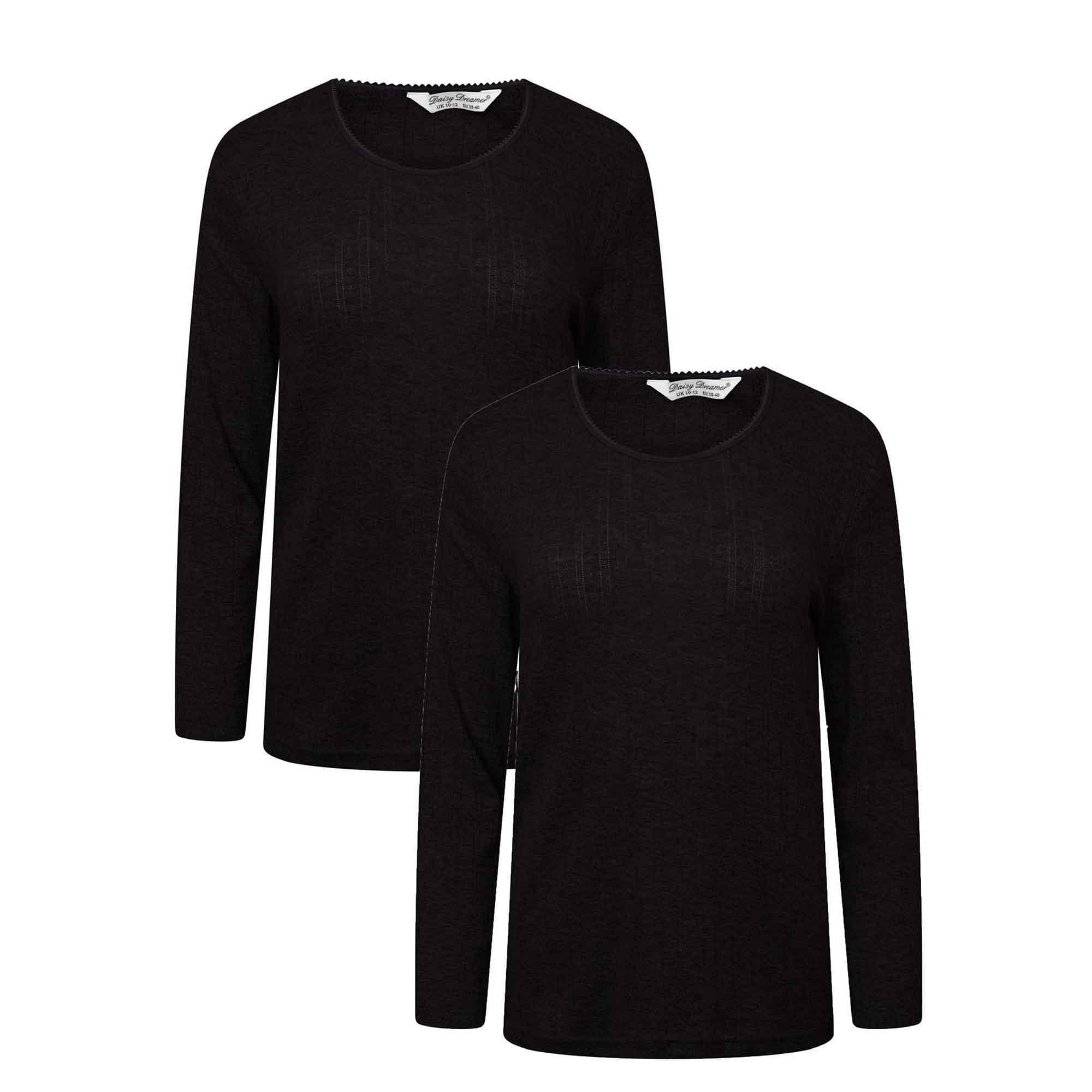 2-pack-women-s-thermal-long-sleeve-tops-base-layer-insulated-warm-underwear-for-outdoor-sports-running-hiking-cold-weather-workwear-by-heatwave-thermalwear-black-10-12-thermal-underwe - Bobobiy