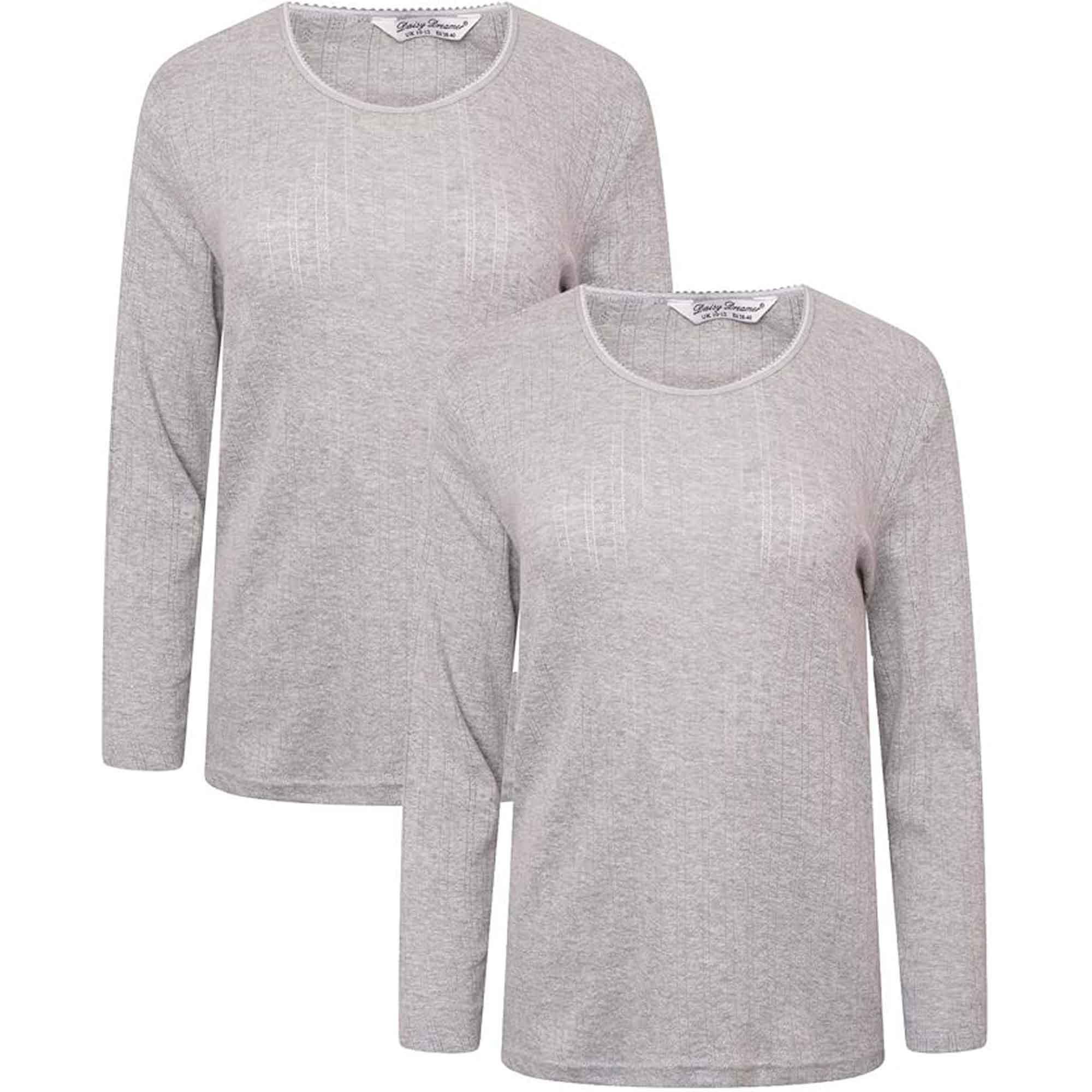 2-pack-women-s-thermal-long-sleeve-tops-base-layer-insulated-warm-underwear-for-outdoor-sports-running-hiking-cold-weather-workwear-by-heatwave-thermalwear-marl-grey-10-12-thermal-und - Bobobiy