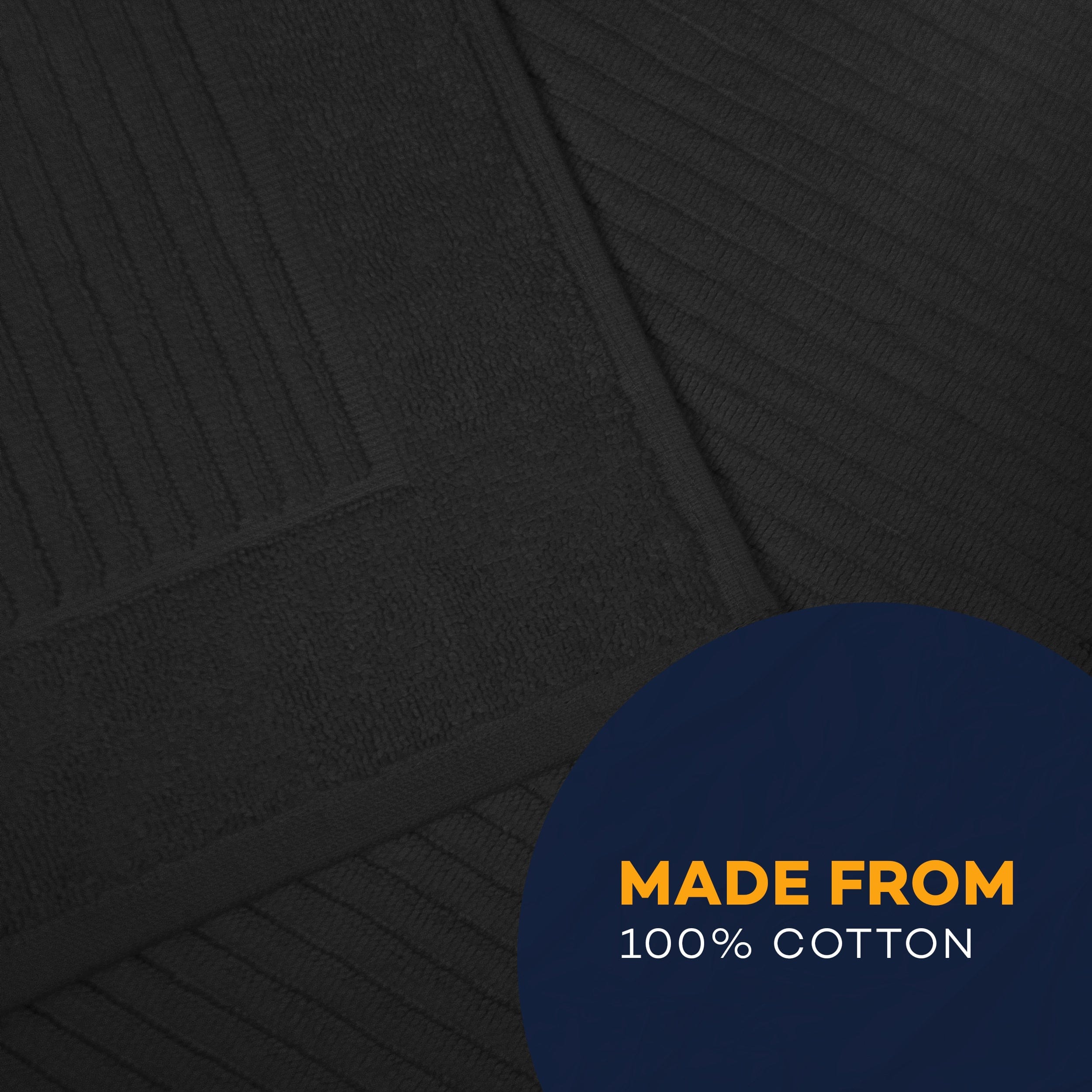 2 Piece Monaco Non Slip Bath Mat and Pedestal Set Water Absorbent Bathroom Rug Set 100 Percent Cotton Mats for Safety and Comfort