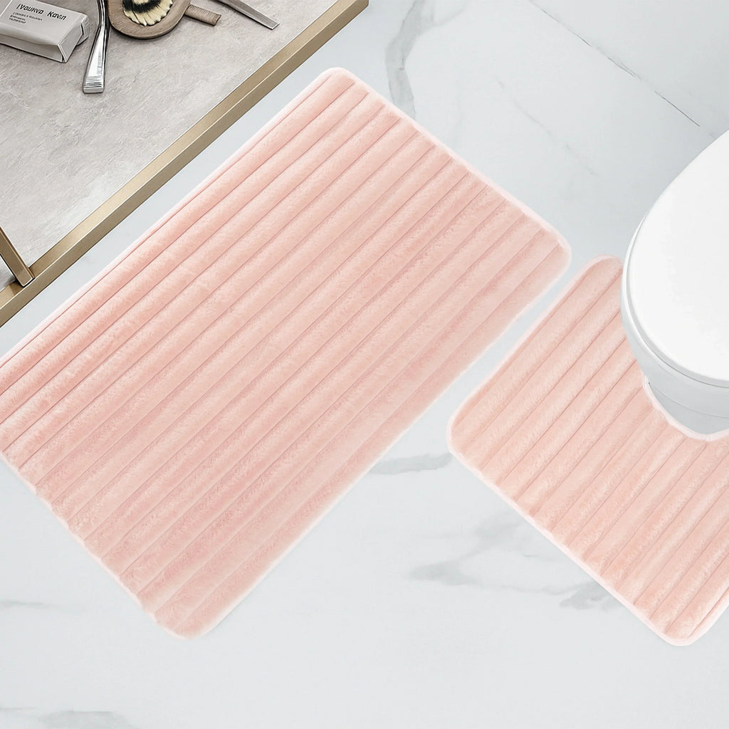 2-piece-ribbed-bath-mat-set-in-pink-extra-soft-non-slip-super-absorbent-bathroom-toilet-mats-easy-care-rug-by-olivia-rocco-pink-bath-mat-1174312897 - Bobobiy