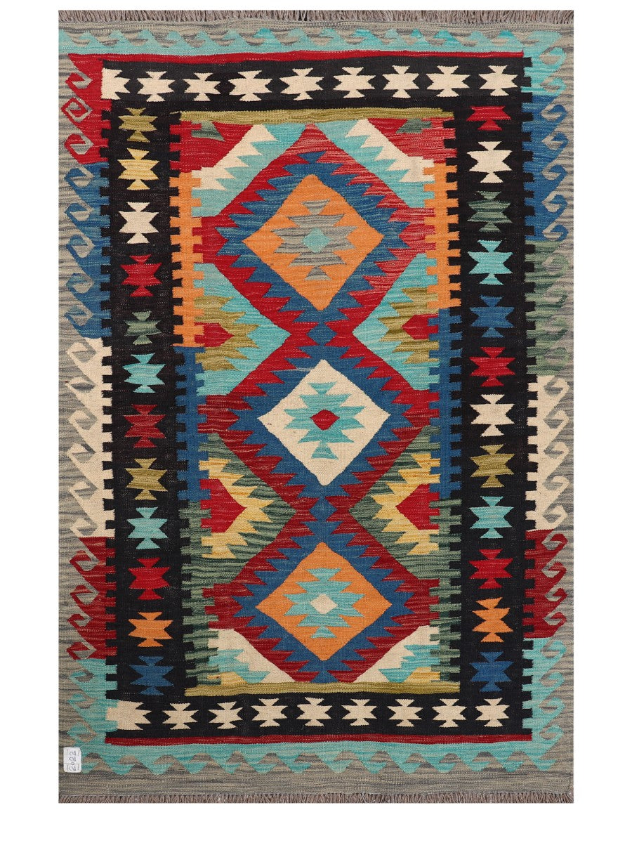Maimana Afghanistan Kilim Rug - 177 x125 cm - Handmade