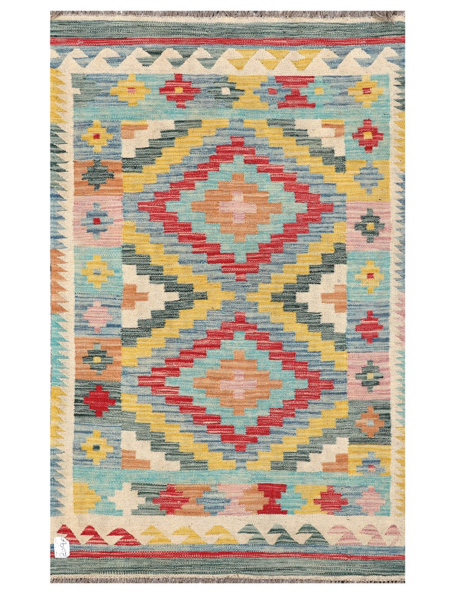 Maimana Afghanistan Kilim Rug - 155 x96 cm - Handmade