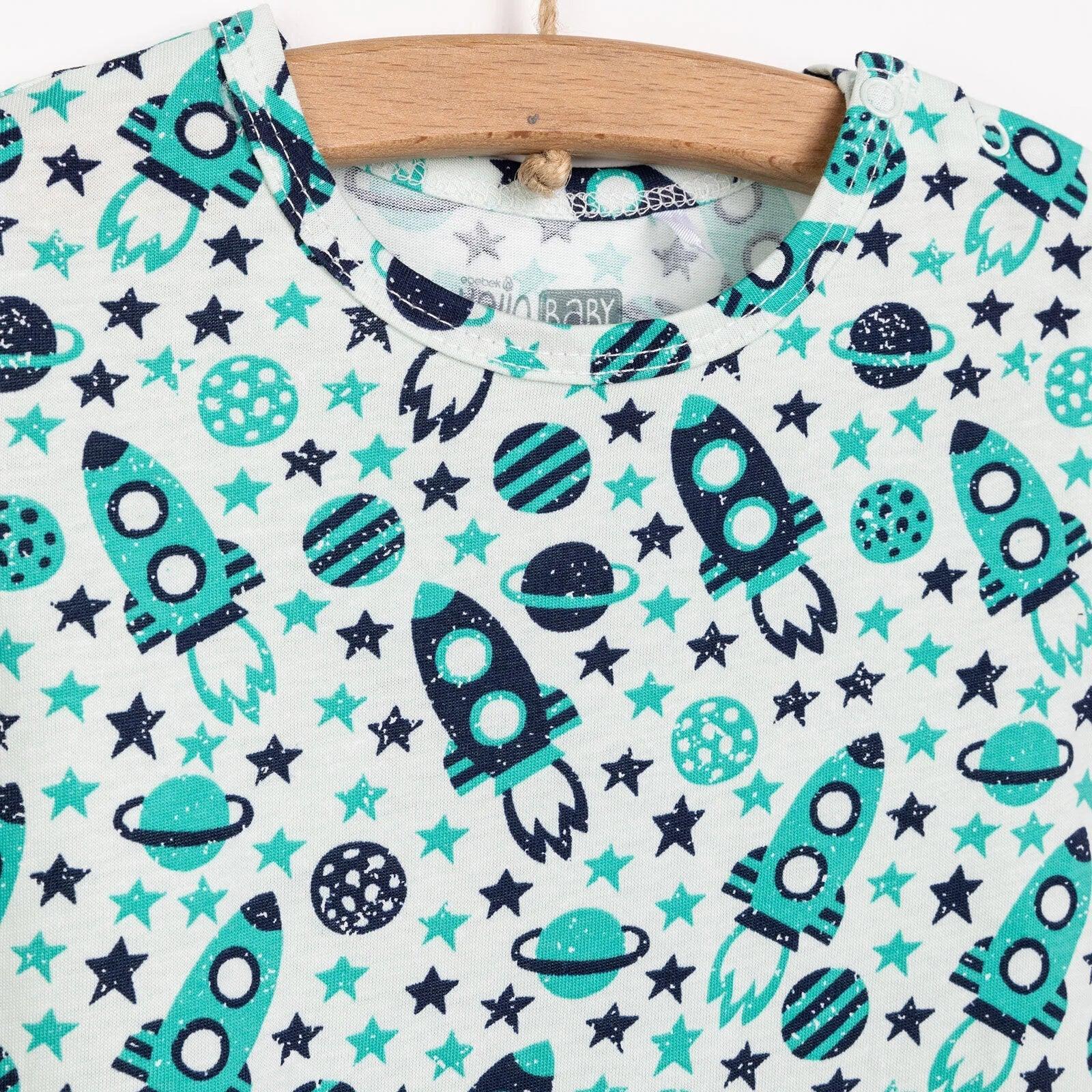 HelloBaby Boy Short Overalls - Green - Bobobiy