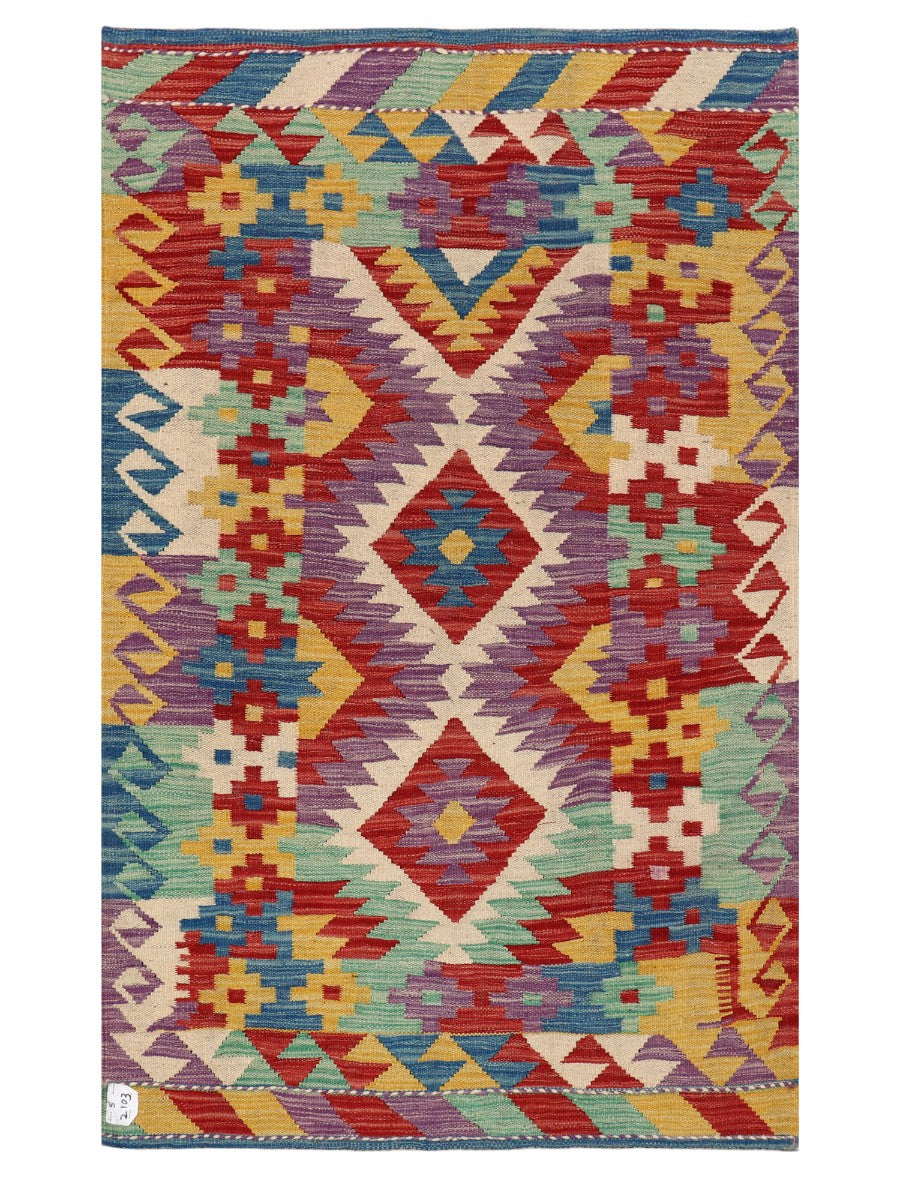Maimana Afghanistan Kilim Rug - 152 x95 cm - Handmade