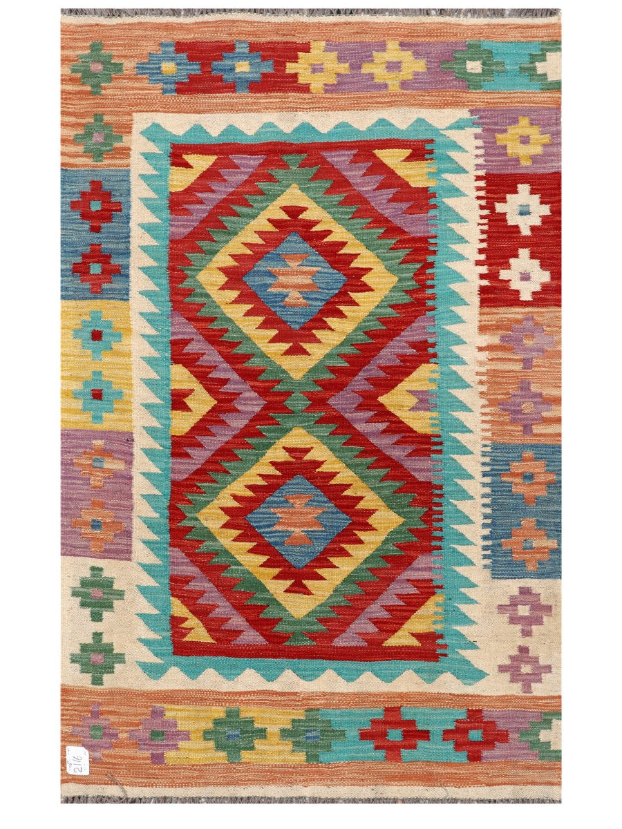 Maimana Afghanistan Kilim Rug - 162 x100 cm - Handmade