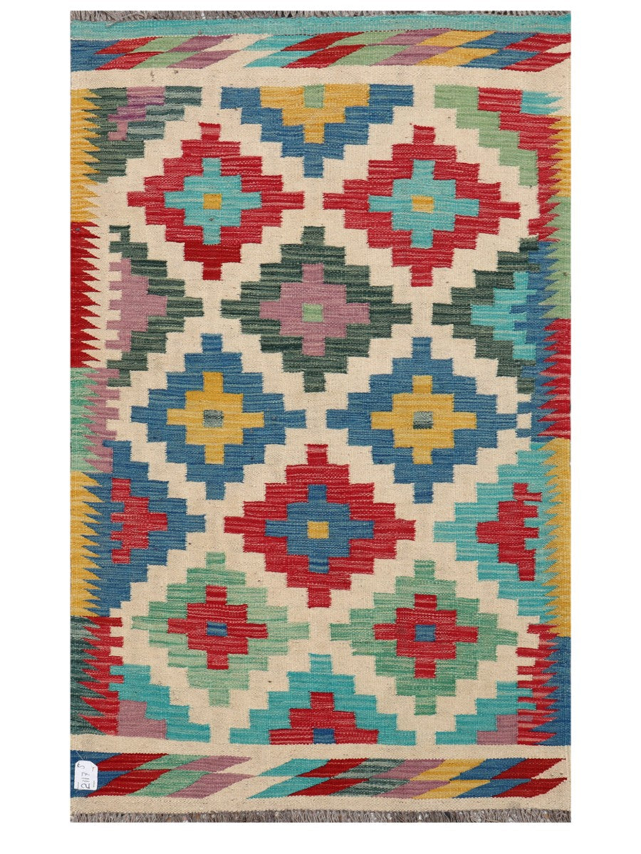 Maimana Afghanistan Kilim Rug - 159 x98 cm - Handmade