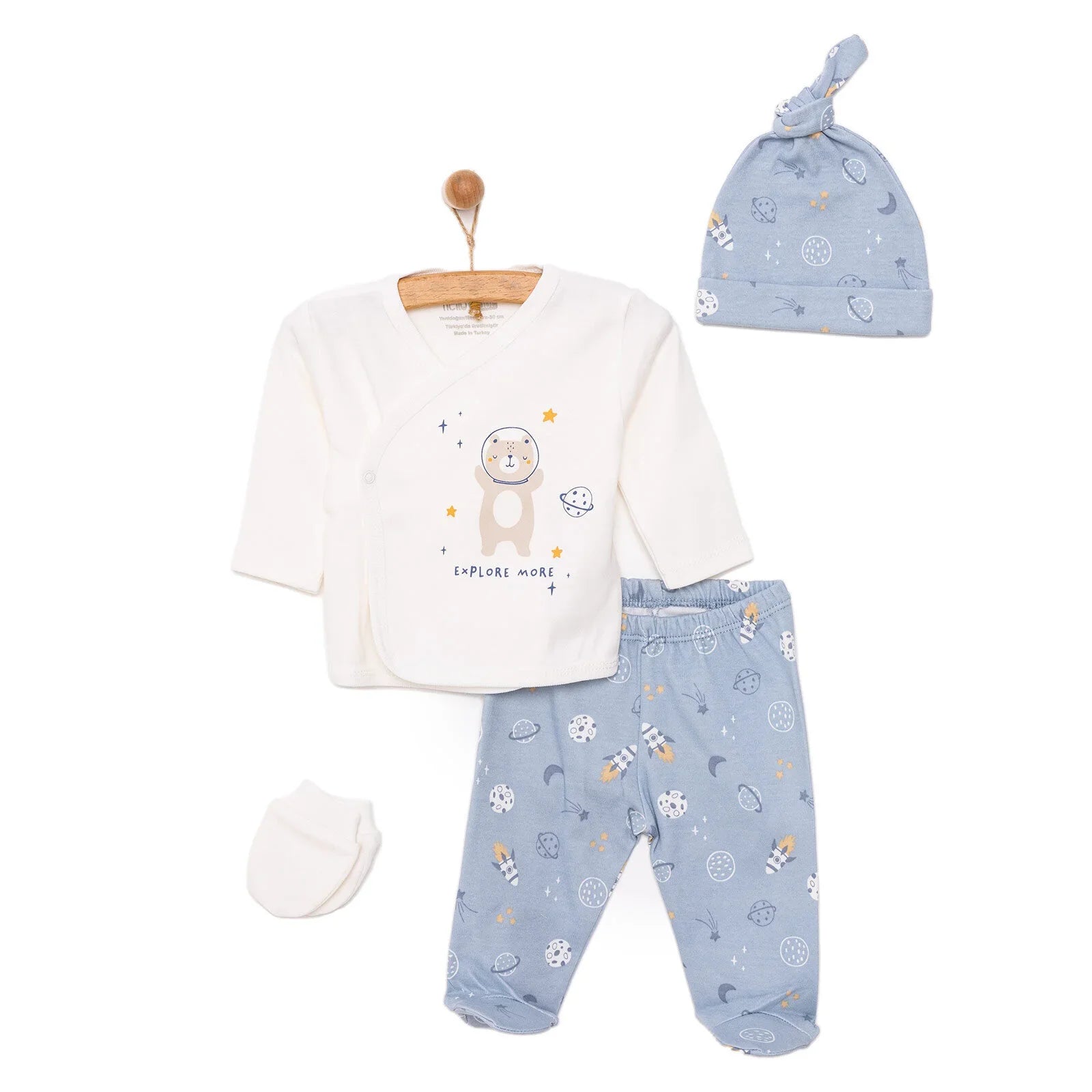 HelloBaby Boy 5 Piece Newborn Gift Set - Blue