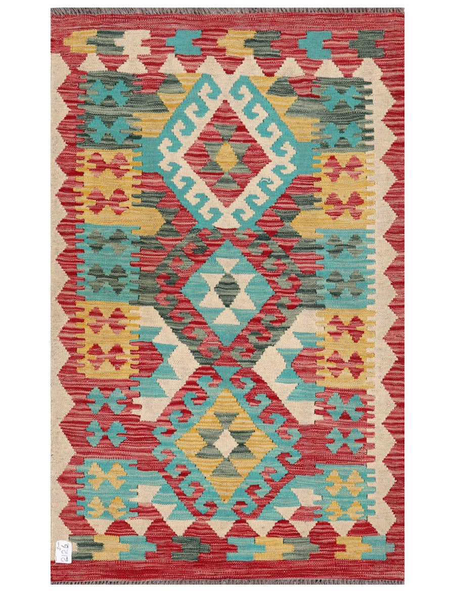 Maimana Afghanistan Kilim Rug - 145 x 89 cm - Handmade