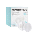 Disposable nursing pads box with two round white pads, ultra-thin and vented