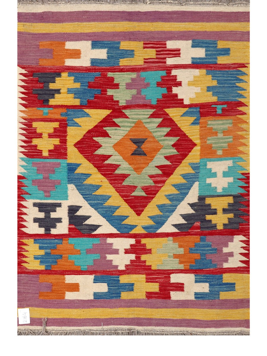 Maimana Afghanistan Kilim Rug - 145 x99 cm - Handmade