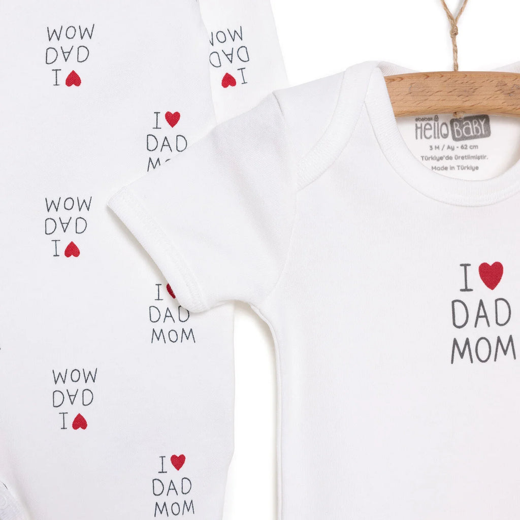 HelloBaby Newborn Baby Mom&Dad Jumpsuit- - Ecru